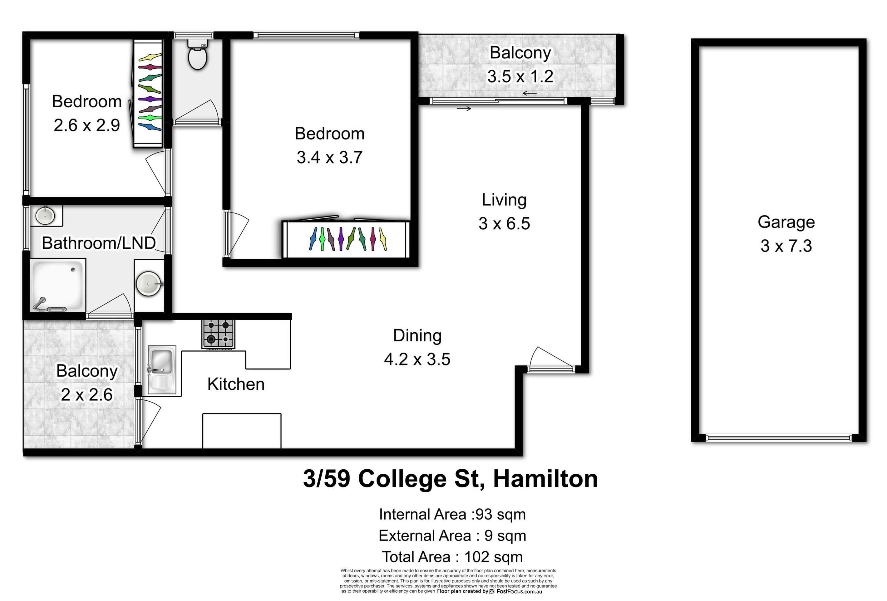 3/59 College Street, Hamilton, QLD 4007