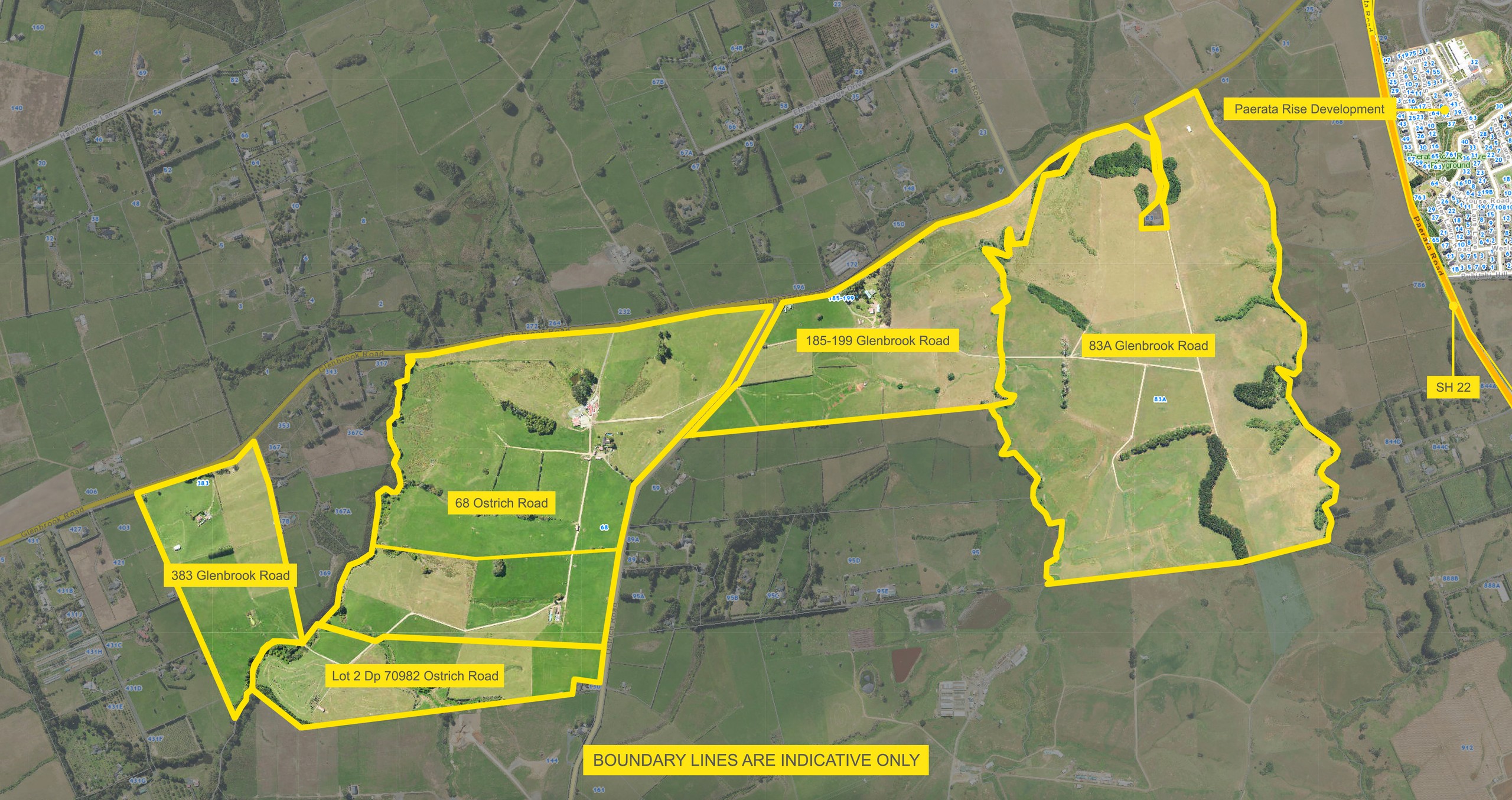 83A/185 to 199/383 Glenbrook Road, Ostrich Road Patumahoe & 68 Ostrich Road, Karaka, Franklin