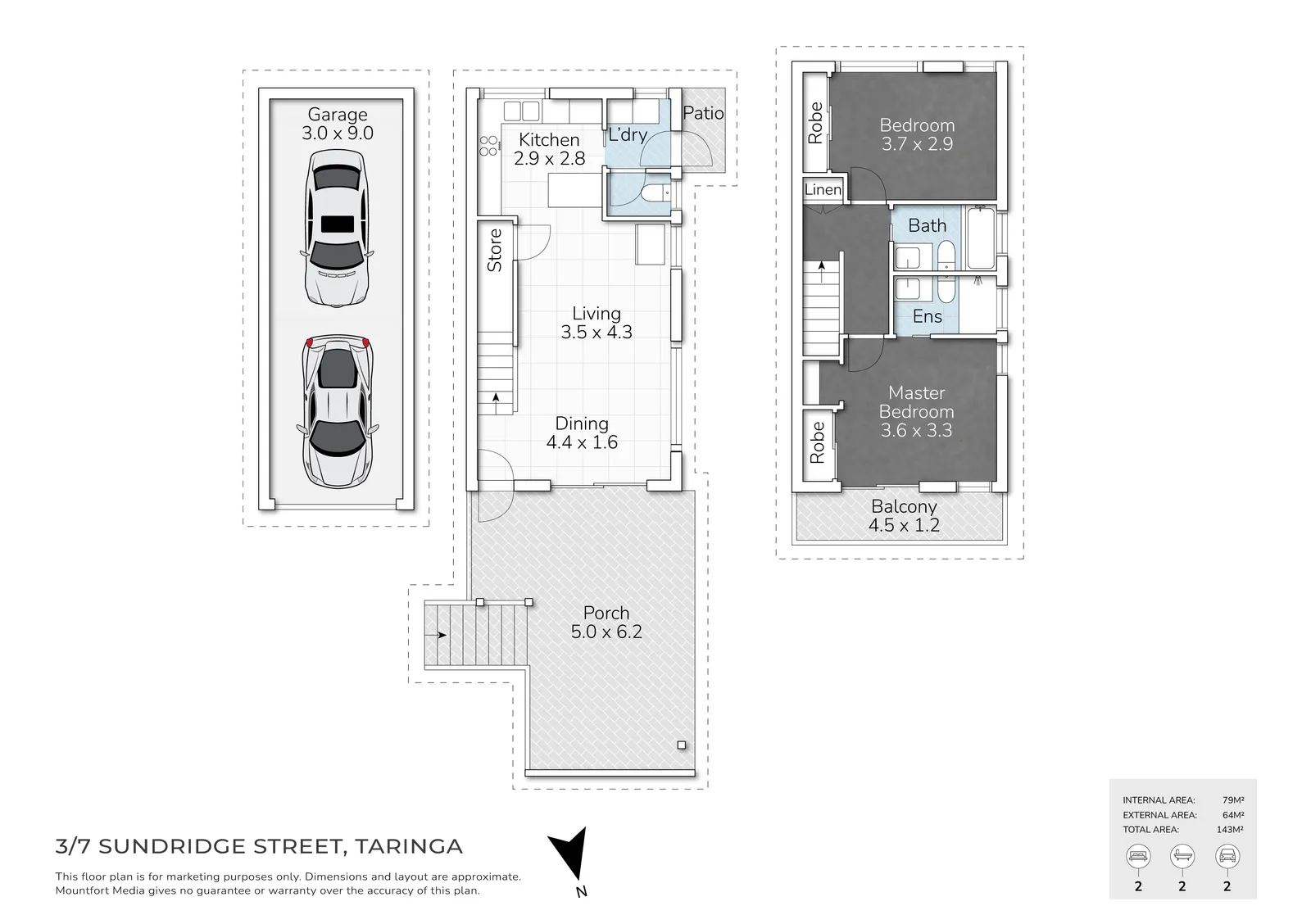 3/7 Sundridge Street, Taringa floorplan