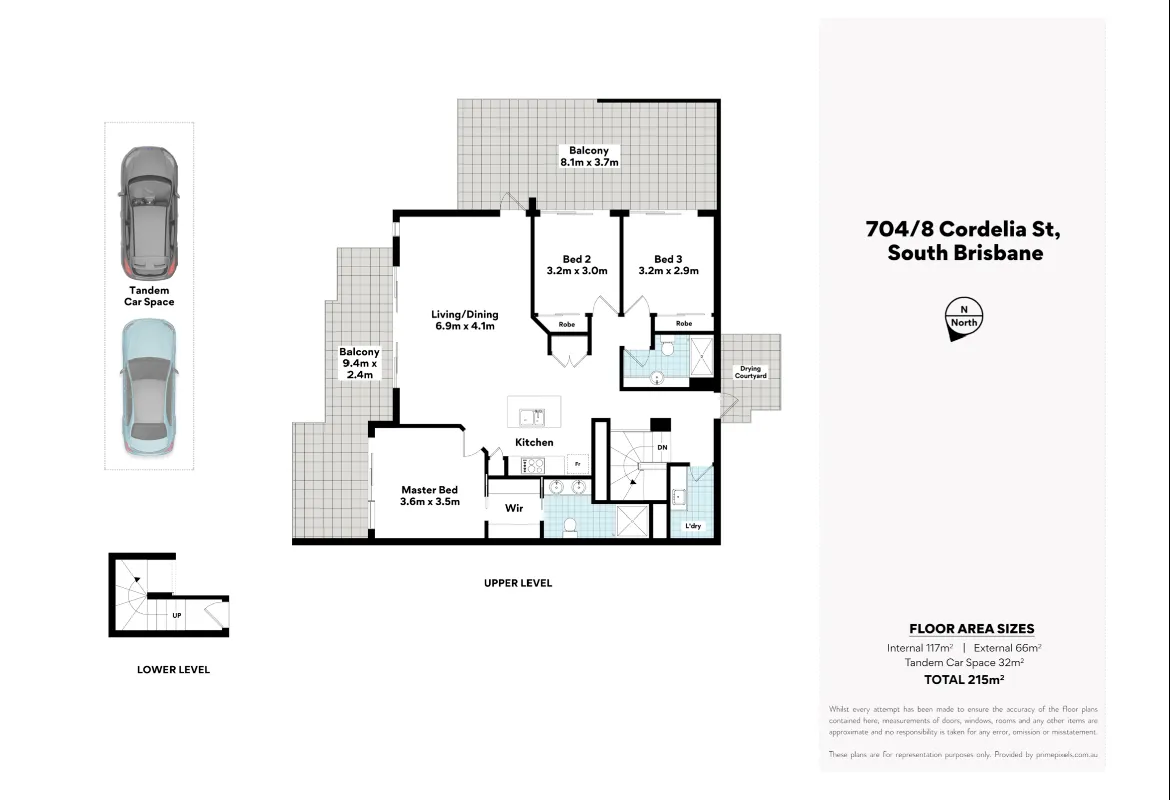 704/8 Cordelia Street, South Brisbane floorplan