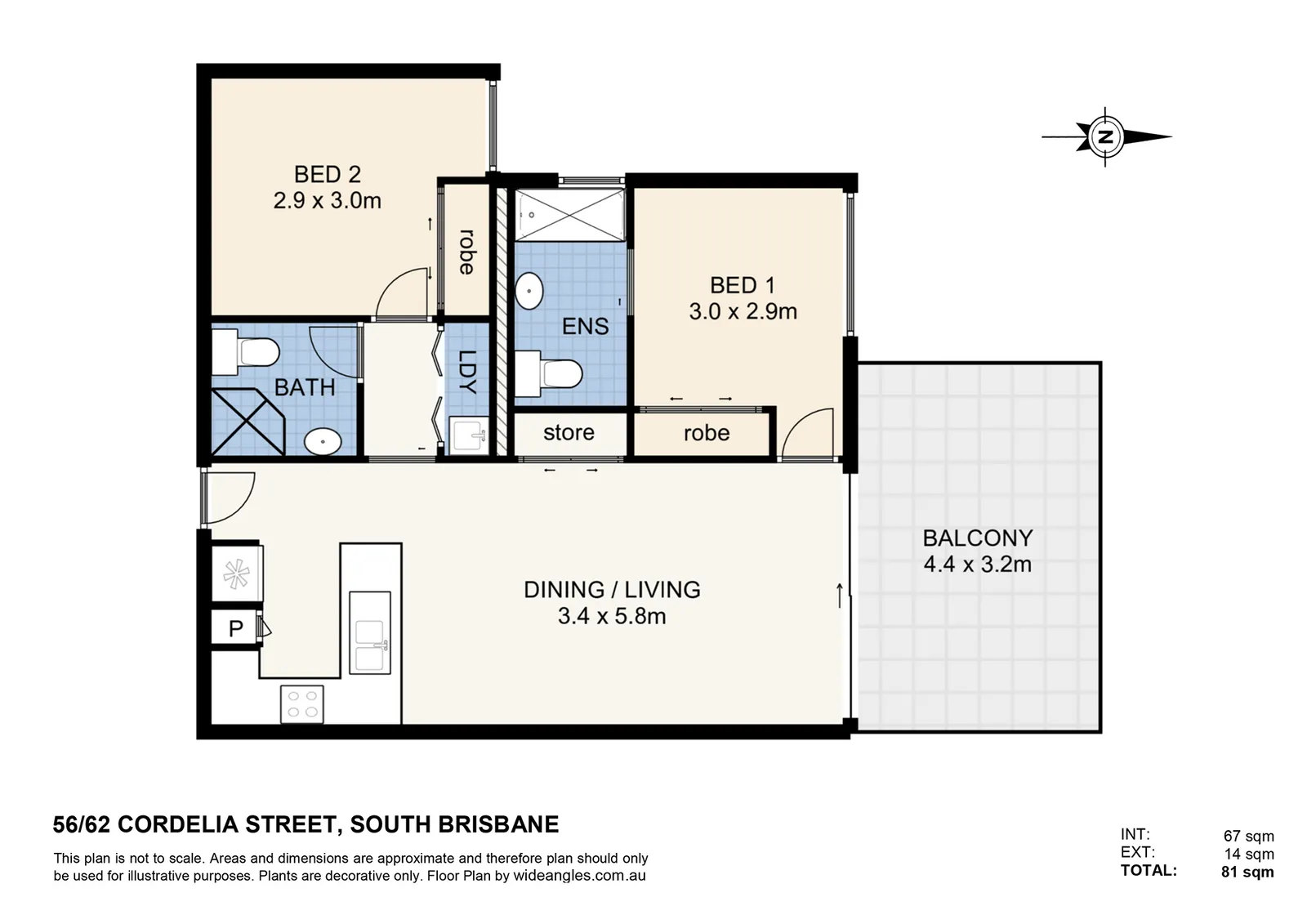 56/62 Cordelia Street, South Brisbane floorplan
