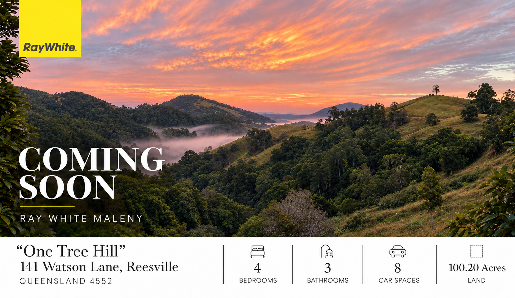 'One Tree Hill" 141 Watson Lane — photo from Ray White Maleny