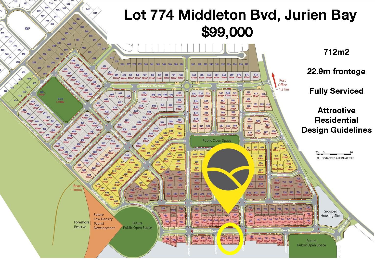 Lot 774, 16 Middleton Boulevard, Jurien Bay, WA 6516
