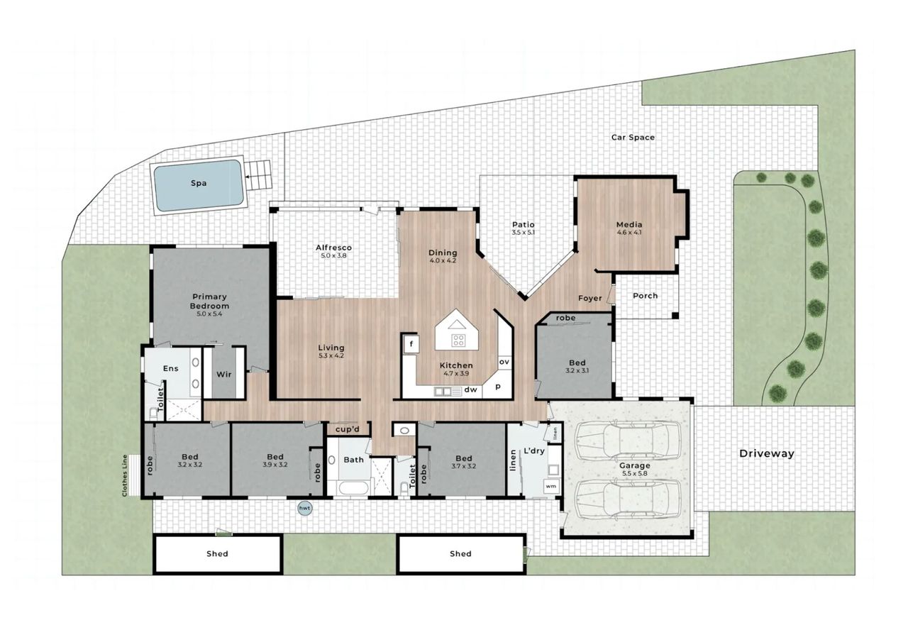 Floor plan 1 for 5 Lyndhurst Place, Thornlands