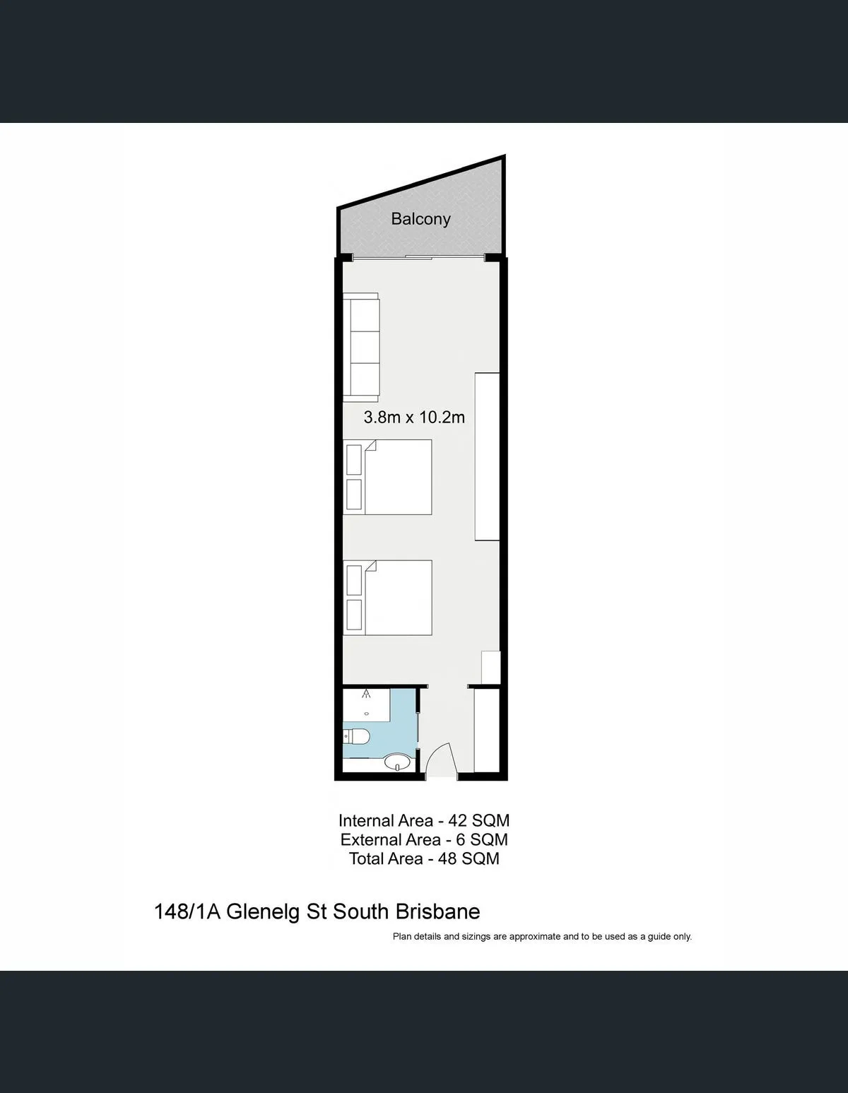 619/1A Glenelg Street, South Brisbane floorplan