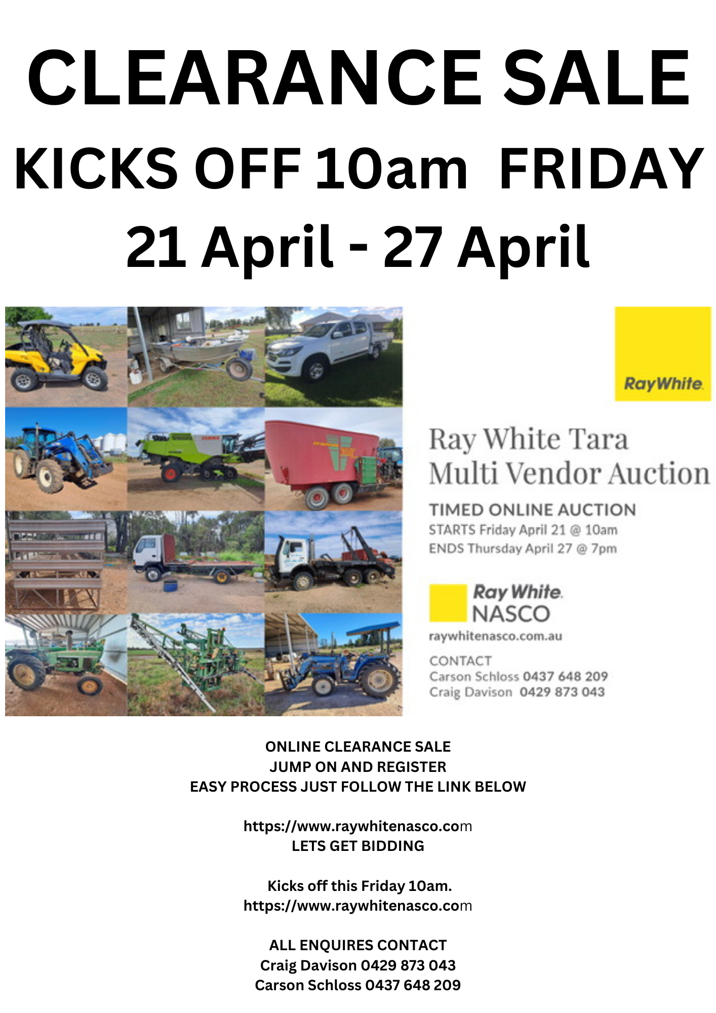 NASCO Online, Tara, QLD 4421 Sold Clearing Sale Ray White Rural Tara