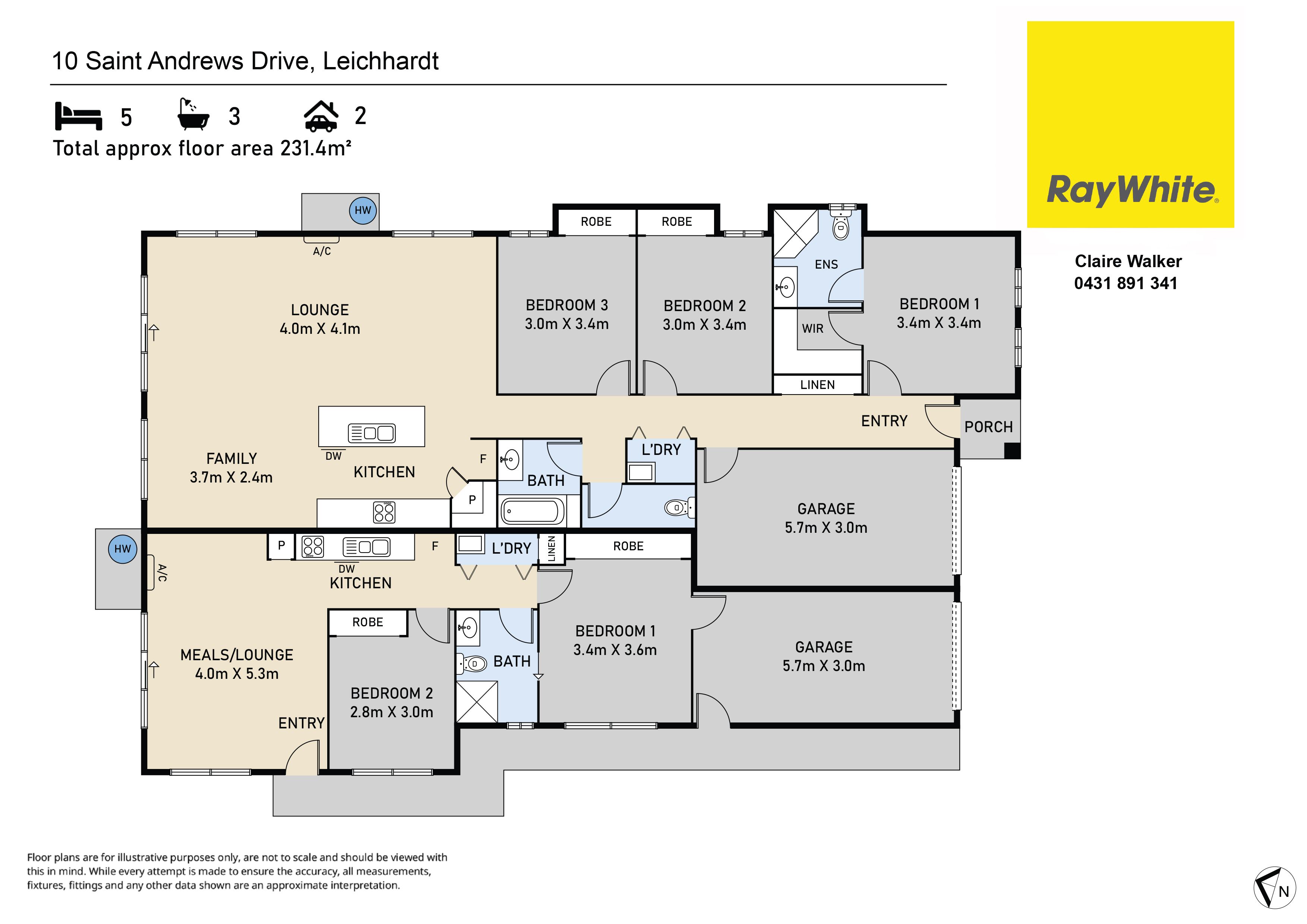 1 & 2/10 Saint Andrews Drive, Leichhardt, QLD 4305